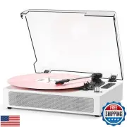 Vinyl Records Player Bluetooth with Bulit-in Speaker Vintage Record Player wi