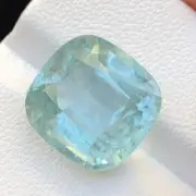 10.5 Cts Nice Quality Beautiful Natural Sky Blue Color Tourmaline Cut Stone Big