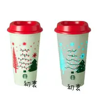 在飛比找樂天市場購物網優惠-台灣星巴克環保杯子2022耶誕樹夜光溫變可重複使用塑料隨行喝