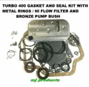 Th 400, Gaskets seal kit, hi flow filter, bronze pump bush (metal rings) TH40...