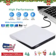 Slim External USB CD DVD RW ROM Writer Drive Burner Reader Player PC
