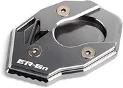WYJDZSW Compatible with Kawasaki ER6N ER-6N is 6N ER6 N 2006-2014 Motorcycle Kickstand Foot Side Stand Extension Pad Support Plate Modified Foot (Color : Titanium)