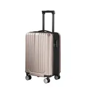 Carry On Suitcase Hard Shell Luggage Cabin Travel Baggage Lightweight Checked Bag 4 Wheel Rolling Trolley Partially collapsible 20 Inch Champagne Gold