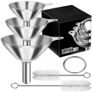 6 Pack Stainless Steel Funnel Food Grade Funnels for Kitchen Use Filling Bottles
