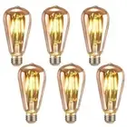 6x E27 ST64 LED Edison 4W Vintage Retro Lamp Incandescent Filament Bulb Bulb