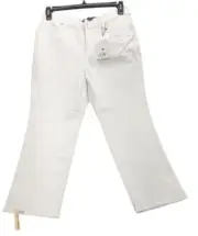 Gloria Vanderbilt Amanda Straight Jeans Womens 12P White Classic Rise P370