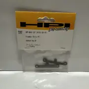 Vintage RC HPI Nitro RS4 MT Arm Brace Set Stamped Aluminum Silver 72157