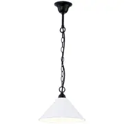 Retro Black Chain Pendants Lights Ashford 250mm White Edwardian Lighting Inspirations