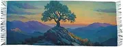 [AIXIWAWA] Women's Pashminas Scarf Mountain Tree Print, Shawls Wrap Lightwight with Tassel for Evening Dress Dinner Party, Multicolor