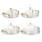 Cake plate with round domed serving tray with handle