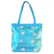 Dasha Designs Sequin Star Girls Cheer Dance Gym Tote Bag, NEW