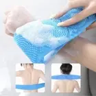 Towel Silicone Bath Brush Back Scrubber Skin Exfoliating Dual Sided Bath Belt
