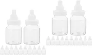 BESPORTBLE 2sets Baby Shower Candy Bottles Plastic Mini Milk Bottles for Wedding Treats Box Favors 12pcs*2