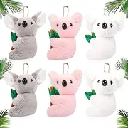 Mini Koala Bear Stuffed Animal & Plush Toy, 6 Pcs Koala 5.1 Inch Small Animals Keychain Decoration for Kids Party Favors Goodie Bag Stuffers Carnival Prizes Classroom Prizes Claw Machine