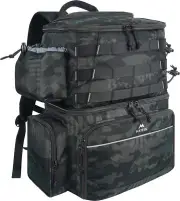 MATEIN Fishing Backpack, Water Resistant Fishing Tackle Box Bag with Rod Hold...