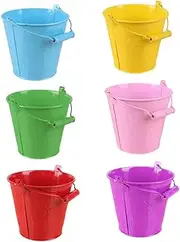 Kisangel 6pcs Sand Bucket Mini Beach Bucket for Outdoor Fun Lightweight and Safe for Parent Playtime Encourages Creativity and Imagination Random Color