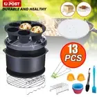 8" Air Fryer Accessories Frying Cage Dish Baking Pan Rack Pizza Tray Pot
