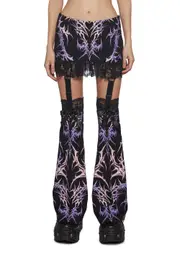 [Dolls Kill] Virtually Lovesick Mini Skirt With Leg Warmers (Fairfax)