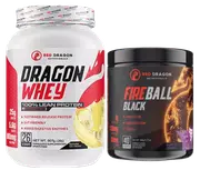 Red Dragon Nutritionals Whey 100% Lean Protein + Fireball Black Stack