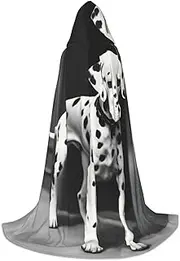 SKKNT Dalmatian 1 Print Halloween Hooded Cloak Full Length Cape With Hood For Men And Women For Carnival