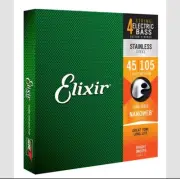 Elixir 14677 Stainless Steel Bass Strings NANOWEB Light/Medium Long Scale 45-105