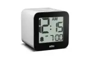 7.7cm White Speaking Digital Alarm Clock By BRAUN