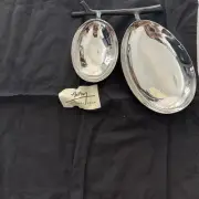 Michael Aram Double Olive Branch Condiment Trinket Nut Bowl Catch All Dish & Bag