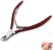 Mehroon Professional Cuticle Nippers Manicure Cuticle Scissors Nail Tools Salon Nail Scissors Removal Thick Ingrown Toenails Stainless Steel