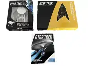 Star Trek Eaglemoss USS Enterprise 1701-A Window Box Model/Magazine/Plaque