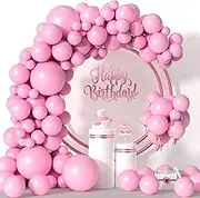 Pink Balloons 114pcs Pastel Pink Balloon Garland Kit 5 10 12 18 Inch Different Sizes Light Pink Party Balloons Pack for Girl Birthday Wedding Anniversary Gender Reveal Party Decorations