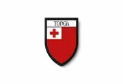 PATCH PATCHES EMBLEM IRON ON GLUE PRINT FLAG world crest tonga