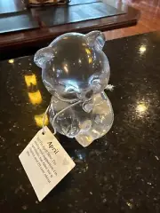 Fenton Glass Bear Figurine April Birthstone - Tiny Chip on Toe