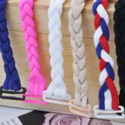 1 Pair Braid Bra Straps Elastic Shoulder Detachable Colors Party Holiday Clasp