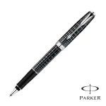 【PARKER 派克】SONNET 商籟 格紋白夾 鋼珠筆(原廠正貨)