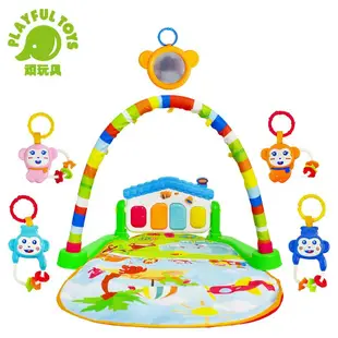 【Playful Toys 頑玩具】健力架 嬰兒玩具 踢踢琴 腳踏鋼琴健身架 健身架 嬰兒健力架