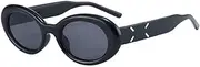 [TICHEROMU] Unisex Oversized Thick Sunglasses, Oval Y2K Glasses Frame Eyewear Shield Sun Glasses Aesthetic Shades