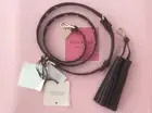 NWT Kate Spade Make it Mine, Black Crystal Overlay Leather Bag STRAP & TASSELS