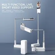 Portable Phone Holder With LED Dimming Light for Live Stream Make Up YouTube TikTok Dimmable LED Camera Ring Light for iPhone Android Phone