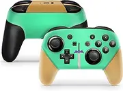 TACKY DESIGN Green Skin for Nintendo Switch Controller Skin Anime, Sticker Compatible for Pro Controller Skin Leaf Vinyl 3m Decal Full wrap Cover