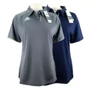 Adidas Utility Polo Shirt Golf Sport Top Climacool Women's L Navy or Gray