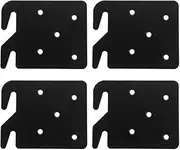 TOGEVAL Sturdy Bed Rail 4pcs Metal Bed Rail Fasteners Headboard Brackets for Boys and Girls Bed Rail Furniture Hardware Brackets