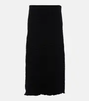 [Jil Sander] Jil Sander A-line cotton bouclé midi skirt AU 12 black