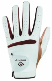 Bionic Women's RelaxGrip Right Hand Golf Glove, White/Caramel, X-Large