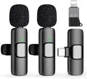 USB C Mini Wireless Lavalier Microphone for Iphone 15 16, Ios and Android Device