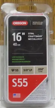 Oregon 16 Inch S55 Stihl-Craftsman-McCulloch Chainsaw Chain