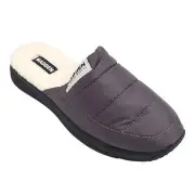Madden Men Tochen Faux Shearling Mule Slippers Size US 9M Grey Puffer Fabric