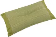 Ikehiko Corporation #7559759 Rush Bedding Pillow, Adjustable Height, Smooth, Deodorant, Simple, Plain, Rhythm, Dimpled Flat Pillow, Bedding, Approx. 19.7 x 11.8 inches (50 x 30 cm), Green