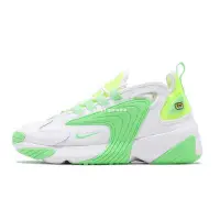 在飛比找Yahoo!奇摩拍賣優惠-Nike Wmns Zoom 2K 白綠皮革經典百搭慢跑鞋C