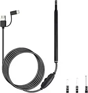 Ear Wax Remover Tool,5.5Mm Digital Otoscope Camera,with Earwax Cleaning Tool and 6 Adjustable LED Lights for Android and Windows & Type-C