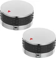 GAROZATION 2Pcs Gas Stove Control Knobs Replacement Ergonomic Non Slip Grip for BBQ Grills Inner Easy Installation Identification for Precise Cooking Control